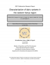 Characterization of dairy systems in the western Kenya region 